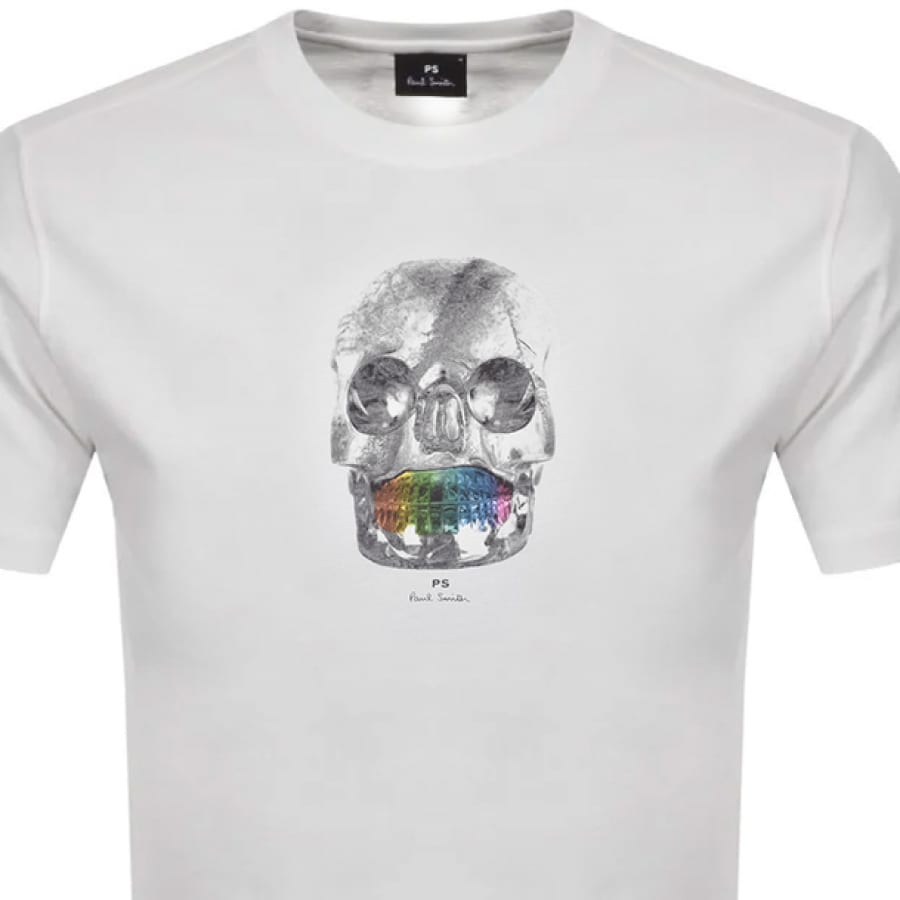 Alternative Image for ProductPS By Paul Smith Skull T Shirt White2